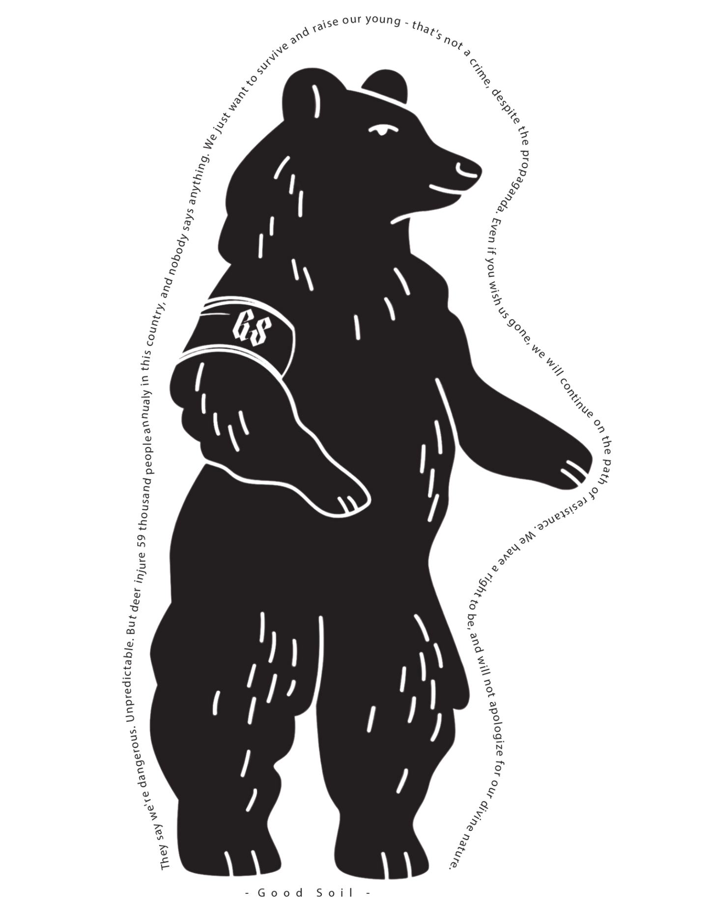 Bear in Field Sweatshirt (White)